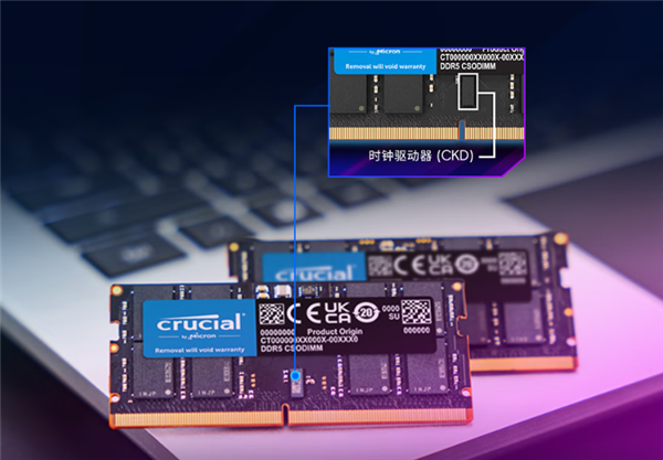 499元起 英睿达DDR5-6400 CSODIMM上市：传输速率6400MT/s