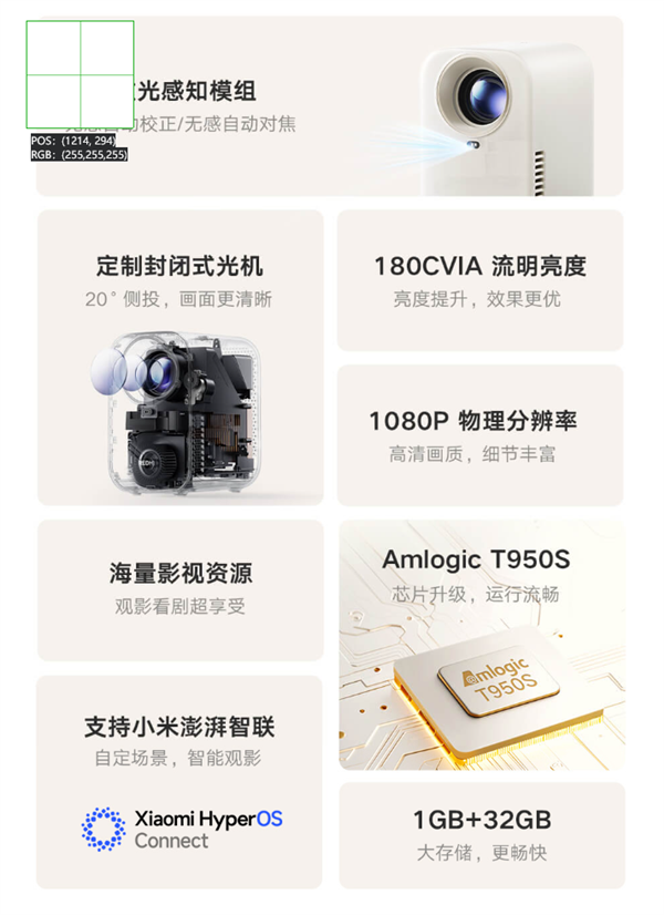 小米最便宜投影仪！REDMI投影仪 3 Lite版发布：国补594元 180CVIA流明